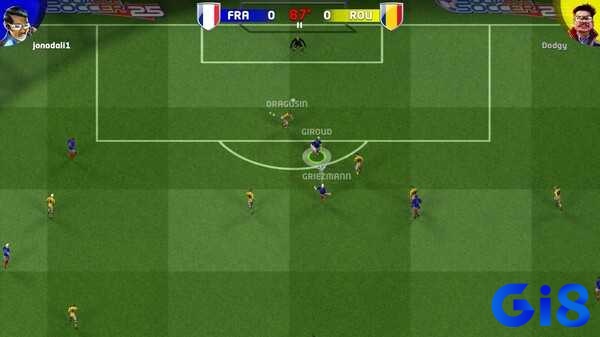 Lối chơi nhanh, vui nhộn với góc nhìn từ trên xuống đặc trưng của game bóng đá hay nhất Sociable Soccer 25.