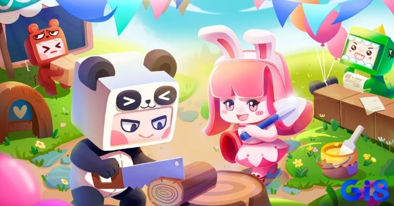 Giao diện trong game mini world block art được thiết kế khóa học giúp người chơi điều khiển dễ dàng