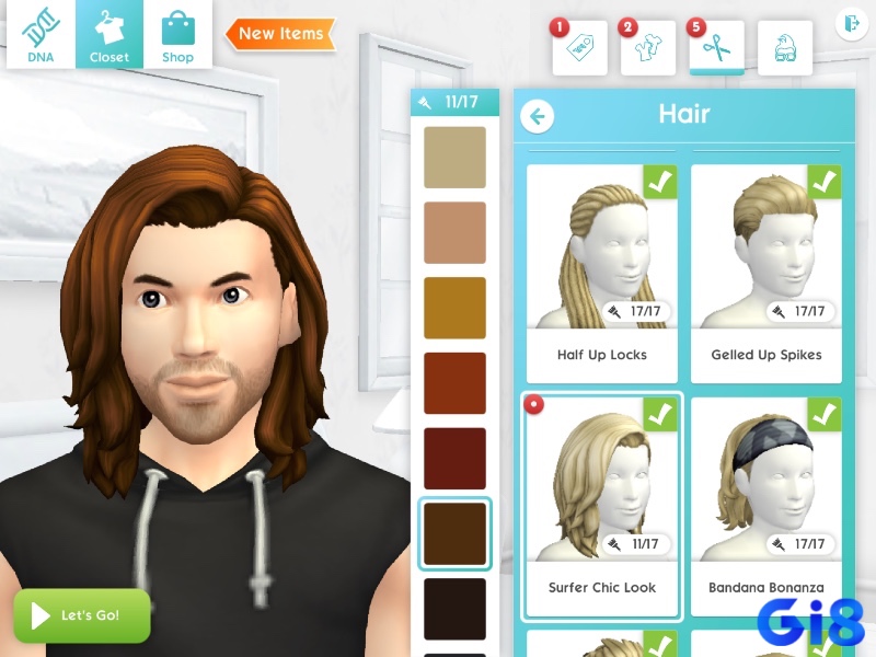Người chơi tùy chỉnh nhân vật trong The Sims Mobile với các biểu cảm, tính cách và thời trang khác nhau.