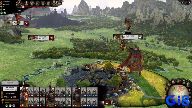 Total War: Three Kingdoms – kết hợp quản lý đế chế và điều binh ngoài chiến trường.
