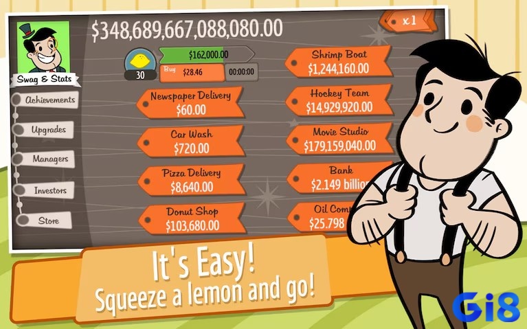 Adventure Capitalist mang lại trải nghiệm kinh doanh nhàn rỗi, dễ gây hứng thú cho người thích chiến lược tài chính